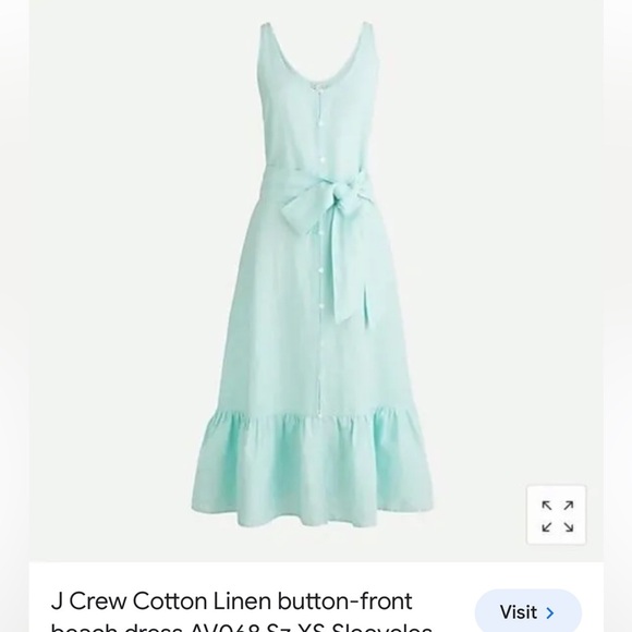 J. Crew Dresses & Skirts - J.Crew NWOT beach wear cotton linen button up beach dress 👗 sz XL